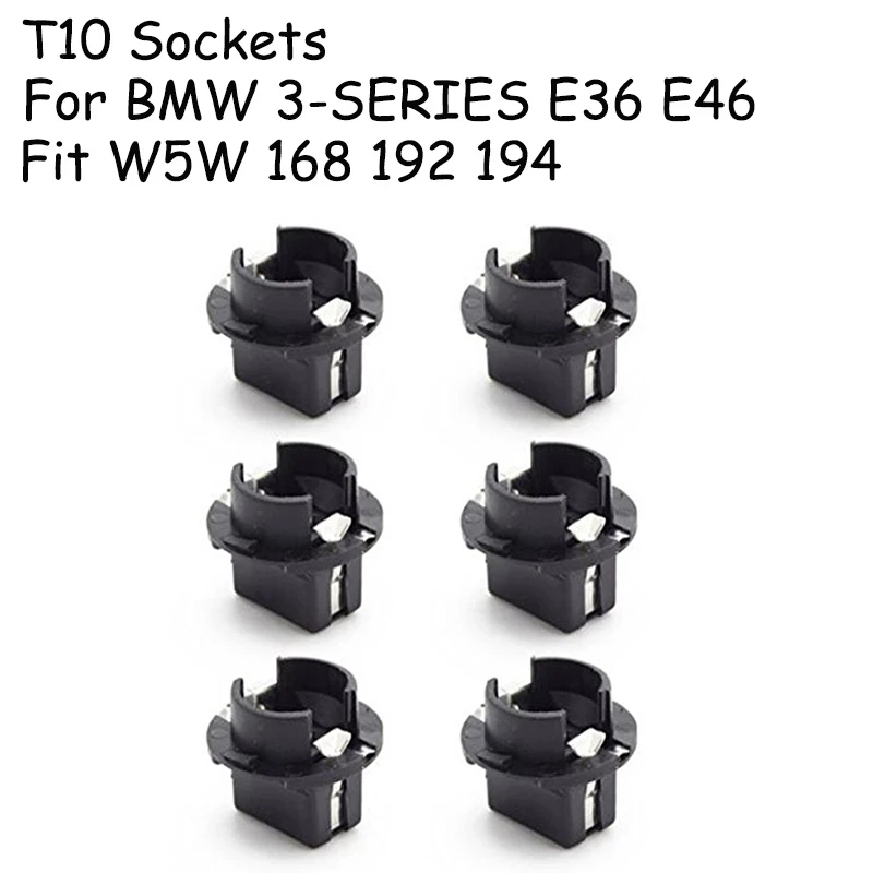 6/9/12Pcs For BMW 3-SERIES E36 E46 Fit W5W 168 192 194 Instrument Panel Lights T10 Twist Lock Plug and Play Bulb Holder Sockets
6/9/12Pcs For BMW 3-SERIES E36 E46 Fit W5W 168 192 194 Instrument Panel Lights T10 Twist Lock Plug and Play Bulb Holder Sockets