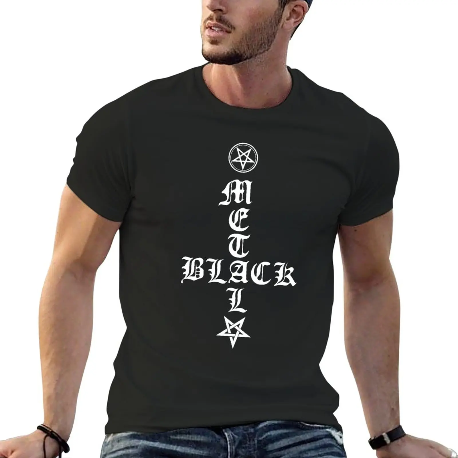 Black metal typography T-Shirt oversized plus size tops vintage plain black t shirts men
Black metal typography T-Shirt oversized plus size tops vintage plain black t shirts men