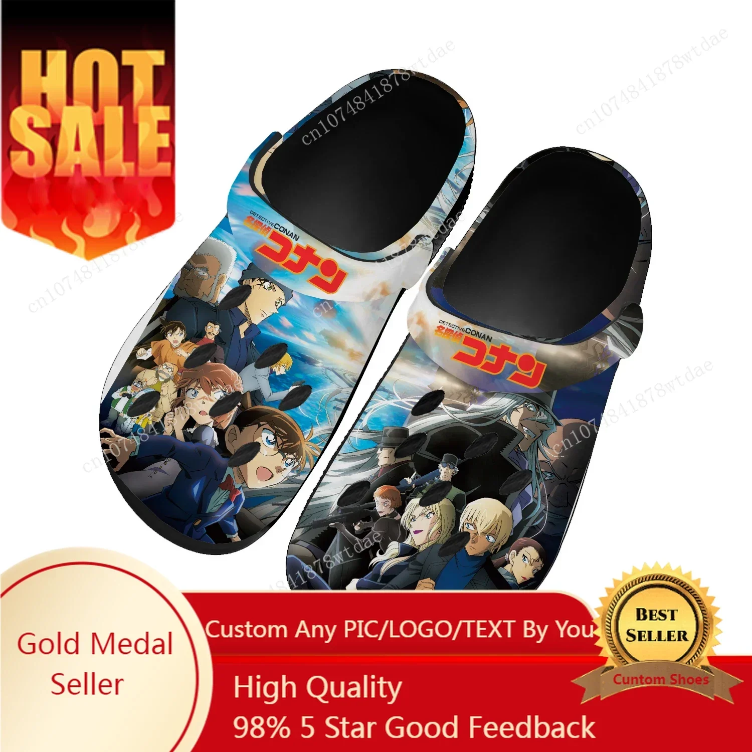 Japanese Anime Detective Conan Home Clogs Mens Womens Teenager Custom Made Water Shoes Comics Garden Beach Hole Slippers Sandals
Japanese Anime Detective Conan Home Clogs Mens Womens Teenager Custom Made Water Shoes Comics Garden Beach Hole Slippers Sandals