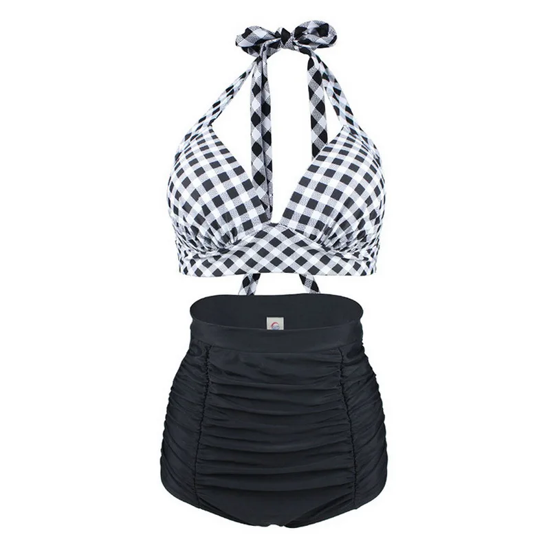 Plus Size Women Halter Top Bikini Set High Waist Push Up Swimsuit Plaid Vintage Sexy Beach Bathing Suit Swim Wear Retro XXL XXXL
Plus Size Women Halter Top Bikini Set High Waist Push Up Swimsuit Plaid Vintage Sexy Beach Bathing Suit Swim Wear Retro XXL XXXL