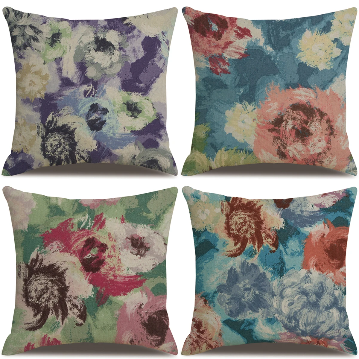 ZHENHE Vintage Color Painting Rose Linen Pillow Case Home Decoration Cushion Cover Bedroom Sofa Decor Pillow Cover 18x18 Inch
ZHENHE Vintage Color Painting Rose Linen Pillow Case Home Decoration Cushion Cover Bedroom Sofa Decor Pillow Cover 18x18 Inch