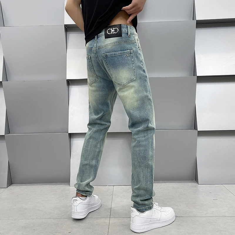 

Heavy wash nostalgia light luxury high-end loose straight jeans spring and summer models casual versatile fashion European goods