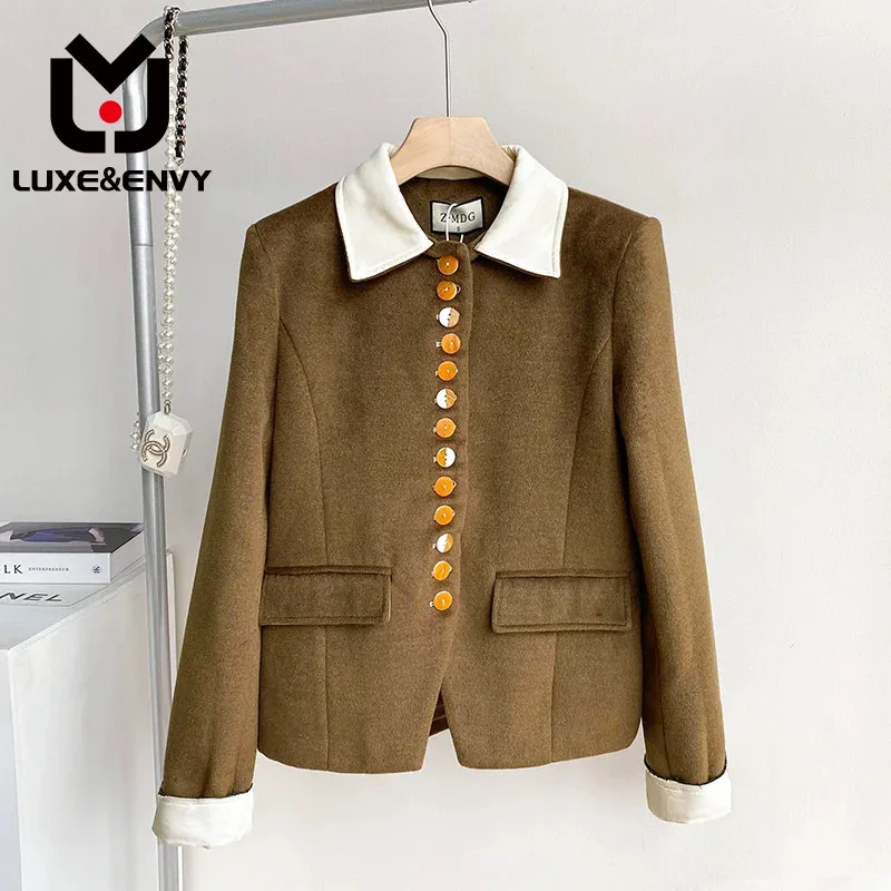 LUXE&ENVY New Hong Kong Style Small Fragrance Jacket Women's Caramel Color POLO Collar Casual Temperament Jacket Top 2023 Autumn
LUXE&ENVY New Hong Kong Style Small Fragrance Jacket Women's Caramel Color POLO Collar Casual Temperament Jacket Top 2023 Autumn