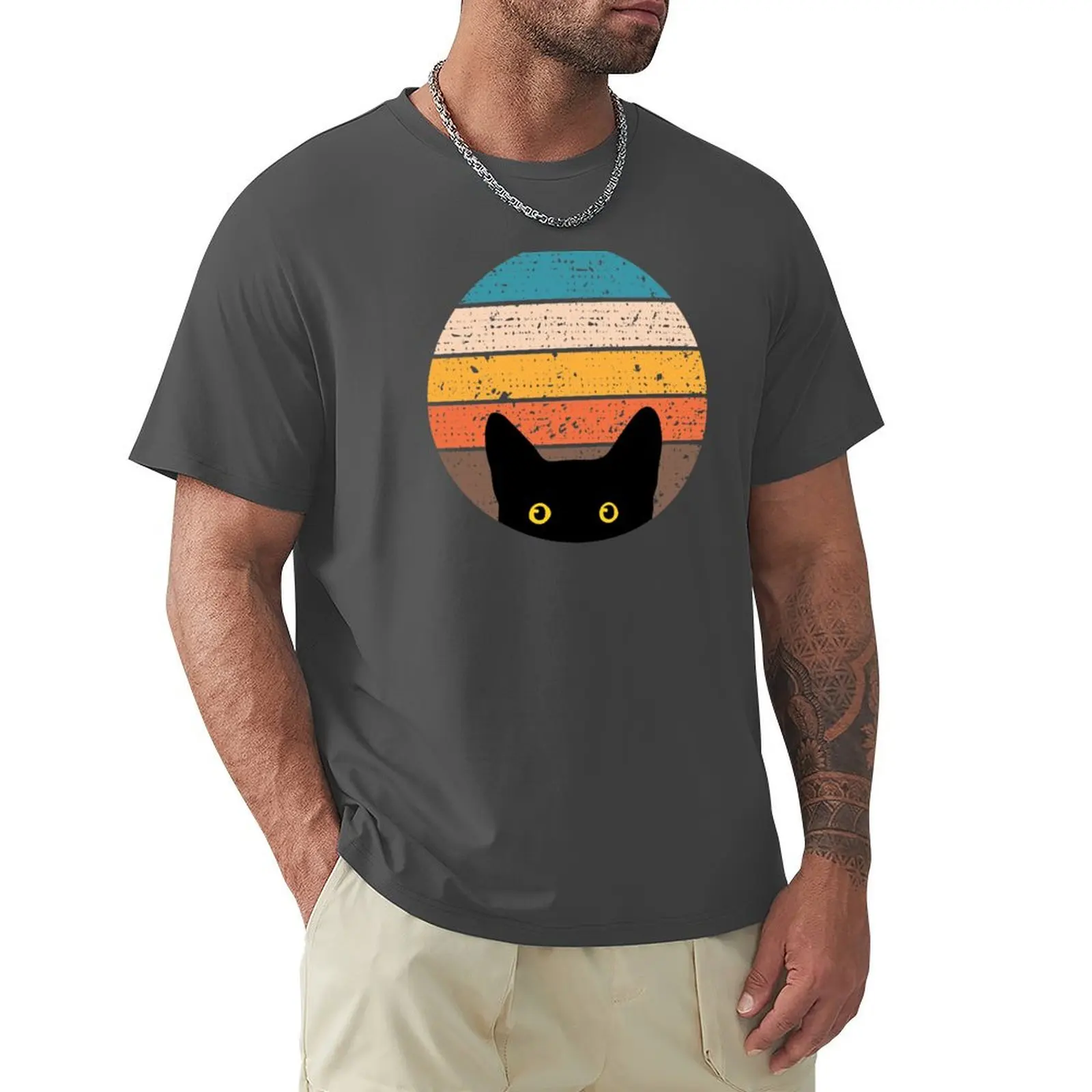 Peeking Cat in Retro Circle T-shirt Blouse heavyweights tops plus size tops fitted t shirts for men
Peeking Cat in Retro Circle T-shirt Blouse heavyweights tops plus size tops fitted t shirts for men