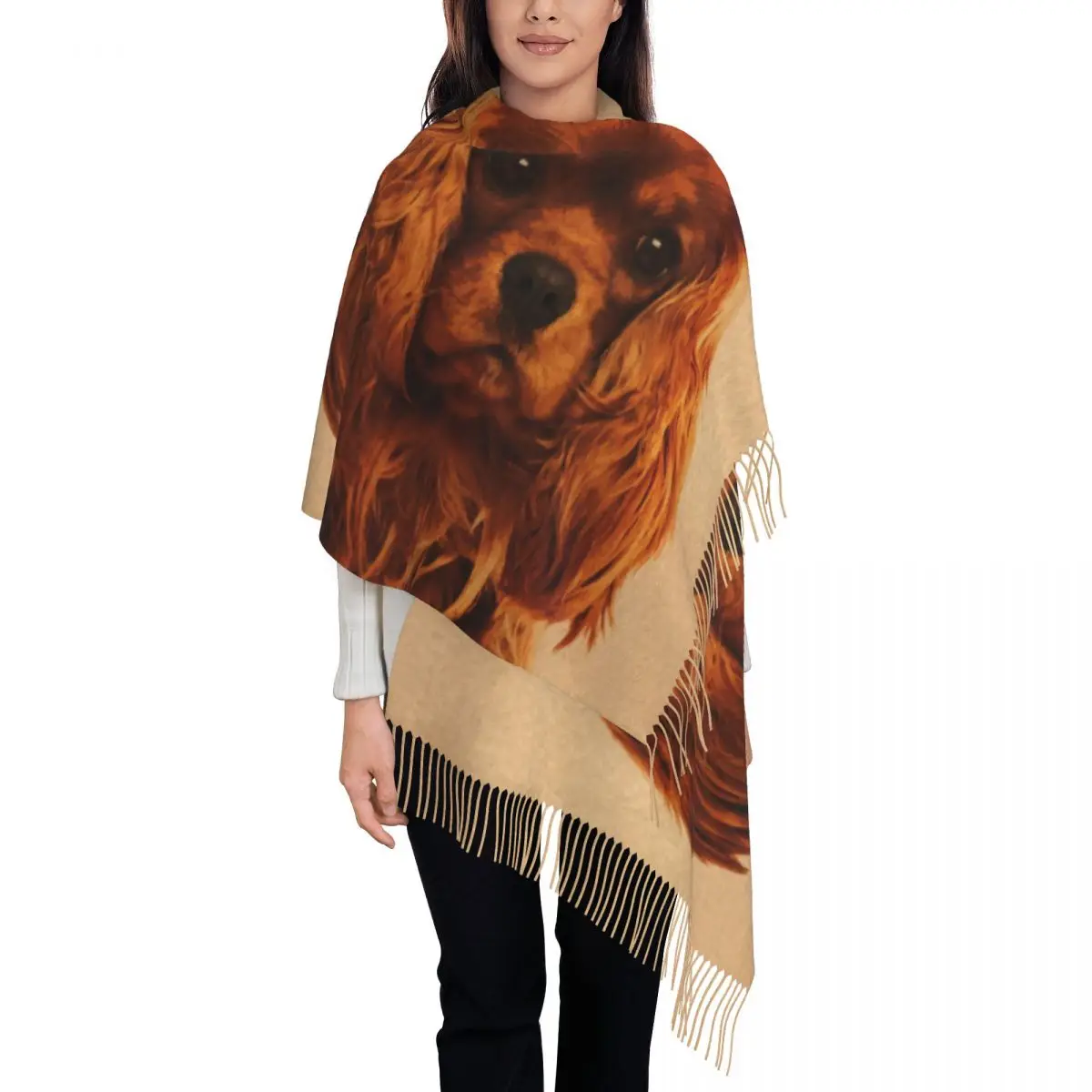 Женская Длинная зимняя теплая шаль с кисточками, шарфы в виде животных
Женская Длинная зимняя теплая шаль с кисточками, шарфы в виде животных
