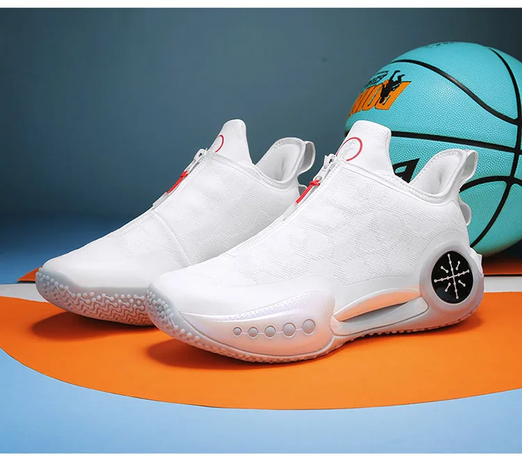 Novas botas de basquete masculino esportes ao ar livre amortecimento anti-deslizamento tênis de basquete respirável Novas botas de basquete masculino esportes ao ar livre amortecimento anti-deslizamento tênis de basquete respirável