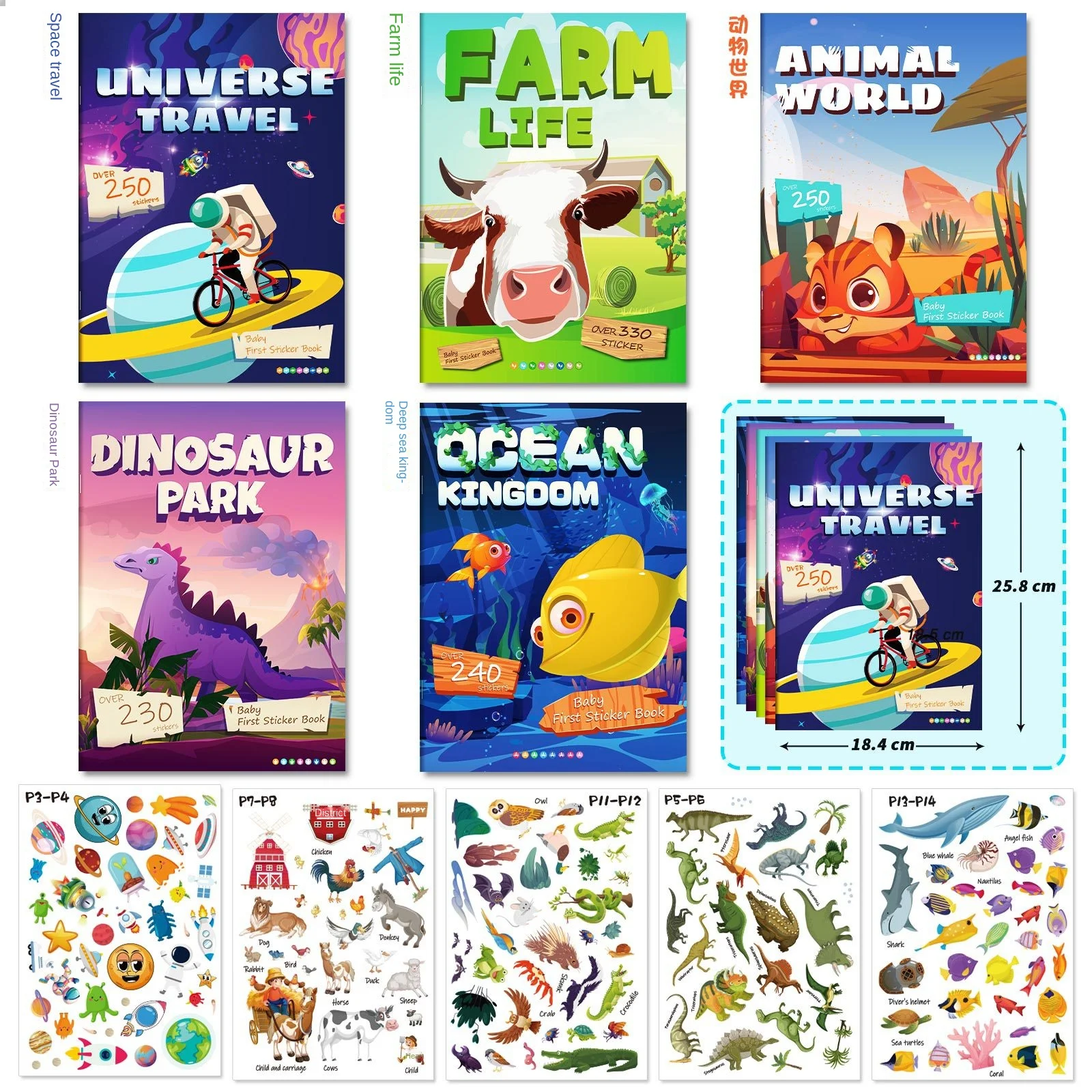 New Product Sticker Book Children's Enlightenment Knowledge Quiet Book Focus Potential Development Stickers
New Product Sticker Book Children's Enlightenment Knowledge Quiet Book Focus Potential Development Stickers