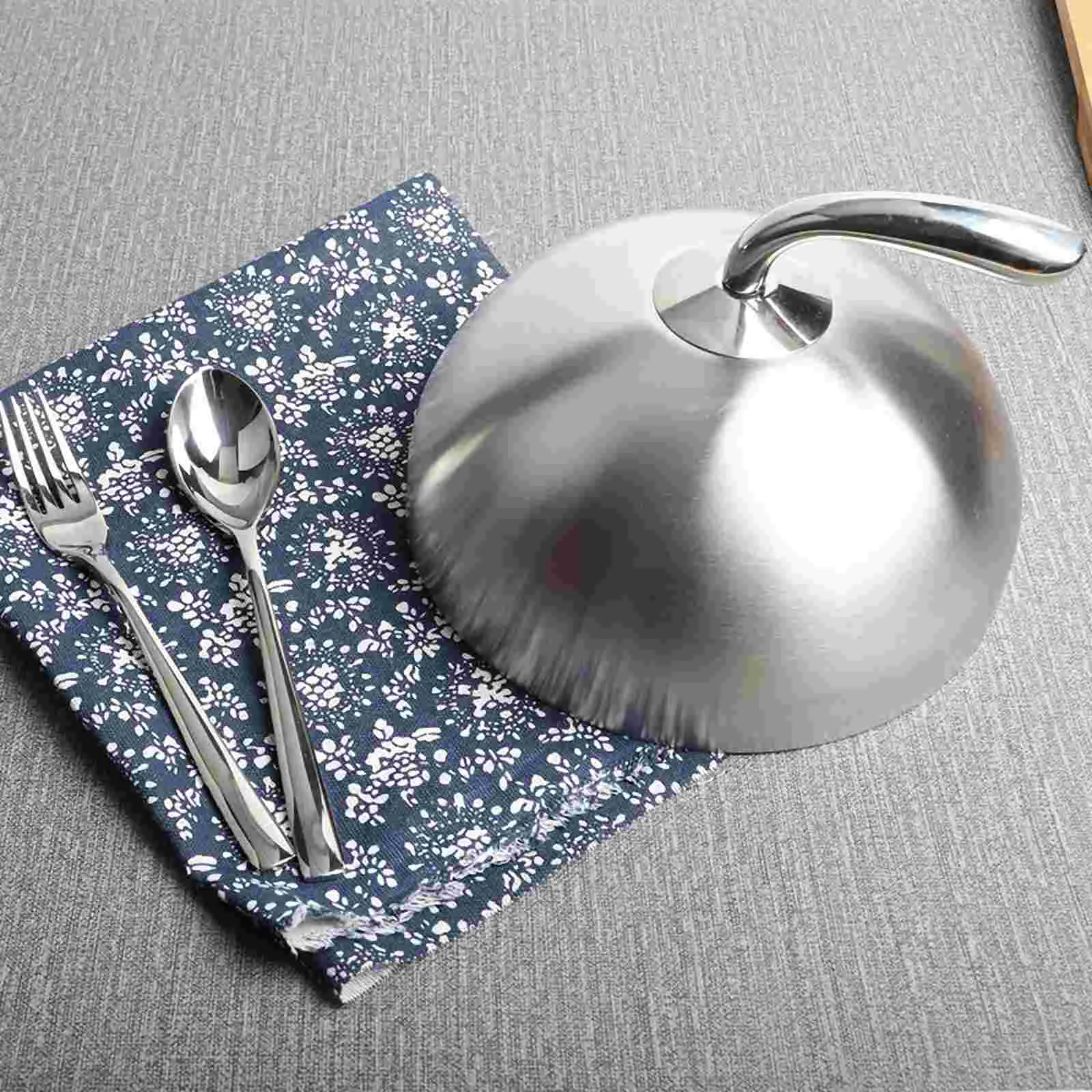 

1Pc Household Steak Cover Stainless Food Cover Oilproof Dish Cover (Silver)