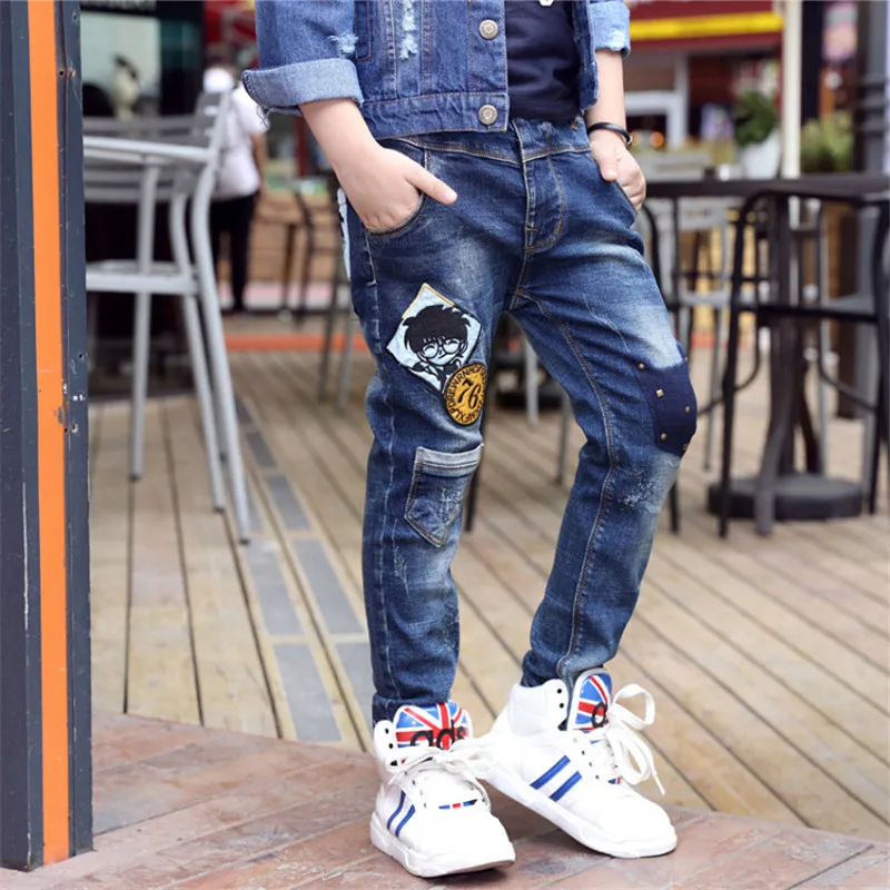 

Boys Jean Pants Long Trousers Cotton 2024 New Spring Autumn Baby's Kids Pants Teenagers Outwear Children's Clothing