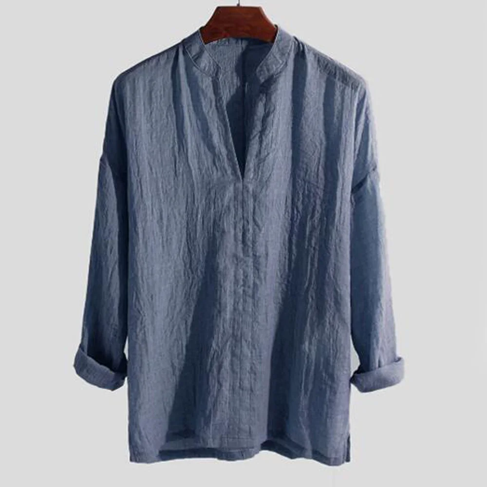 2021 New Summer Brand Shirt Men Short Sleeve Loose Thin Cotton Linen Shirt Male Fashion Solid Color V-Neck Tees
2021 New Summer Brand Shirt Men Short Sleeve Loose Thin Cotton Linen Shirt Male Fashion Solid Color V-Neck Tees