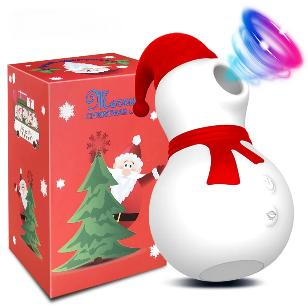 

Christmas Snowman Sucking Vibrator Nipple Clit Sucker Vacuum Stimulator G Spot Teasing Massager Female Oral Masturbator Sex Toys