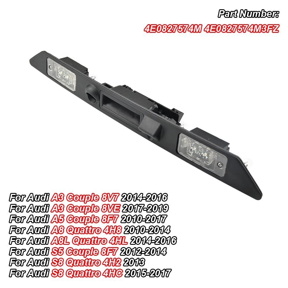 

For Audi A8 A8L A5 A3 S5 S8 1PC Rear License Plate Light Trunk Tailgate Handle Switch 4E0827574M3FZ