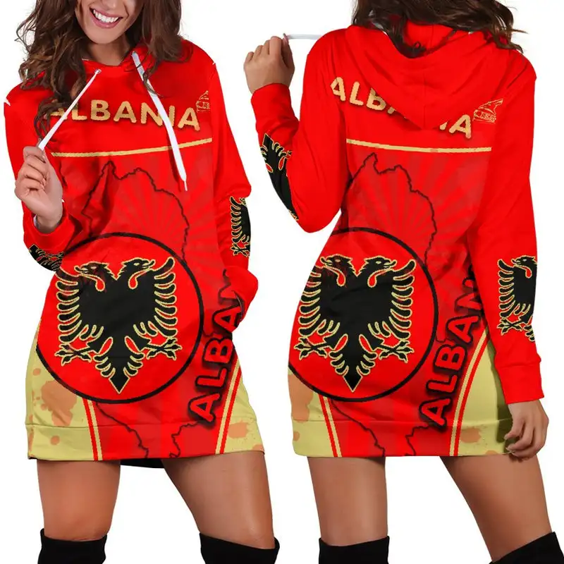 Albania Emblem Country Flag New Harajuku Novelty 3d Print Autumn Hoodies Dress Women Casual Wear Long Sleeve Hooded Dress 
Albania Emblem Country Flag New Harajuku Novelty 3d Print Autumn Hoodies Dress Women Casual Wear Long Sleeve Hooded Dress