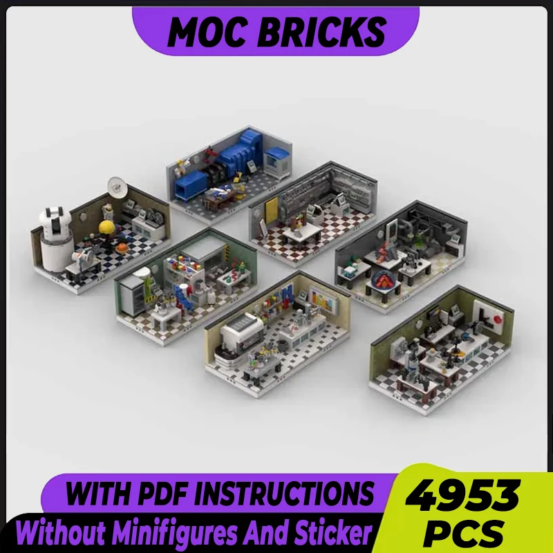 

Laboratory Scene Model Moc Building Bricks Science Lab Set Pack Technology Modular Blocks Gifts Christmas Toys DIY Sets Assembly