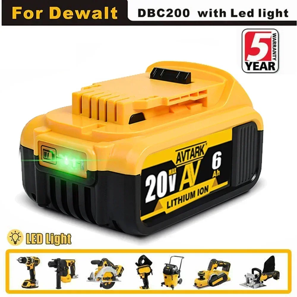2023 Upgrade DCB200 20V 6000mAh Battery , charger For Dewalt 18V DCB184 DCB200 DCB182 DCB180 DCB181 DCB182 DCB201 Tools Battery
2023 Upgrade DCB200 20V 6000mAh Battery , charger For Dewalt 18V DCB184 DCB200 DCB182 DCB180 DCB181 DCB182 DCB201 Tools Battery