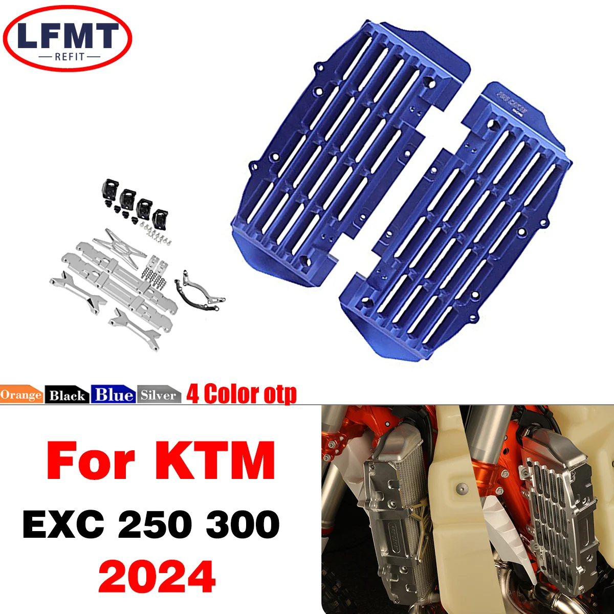 

2024 NEW Motocross Radiator Grill Guard Protector Cover For Husqvarna TE FE 300 350 For KTM 250EXC 300EXC EXC 250 300 Six Days