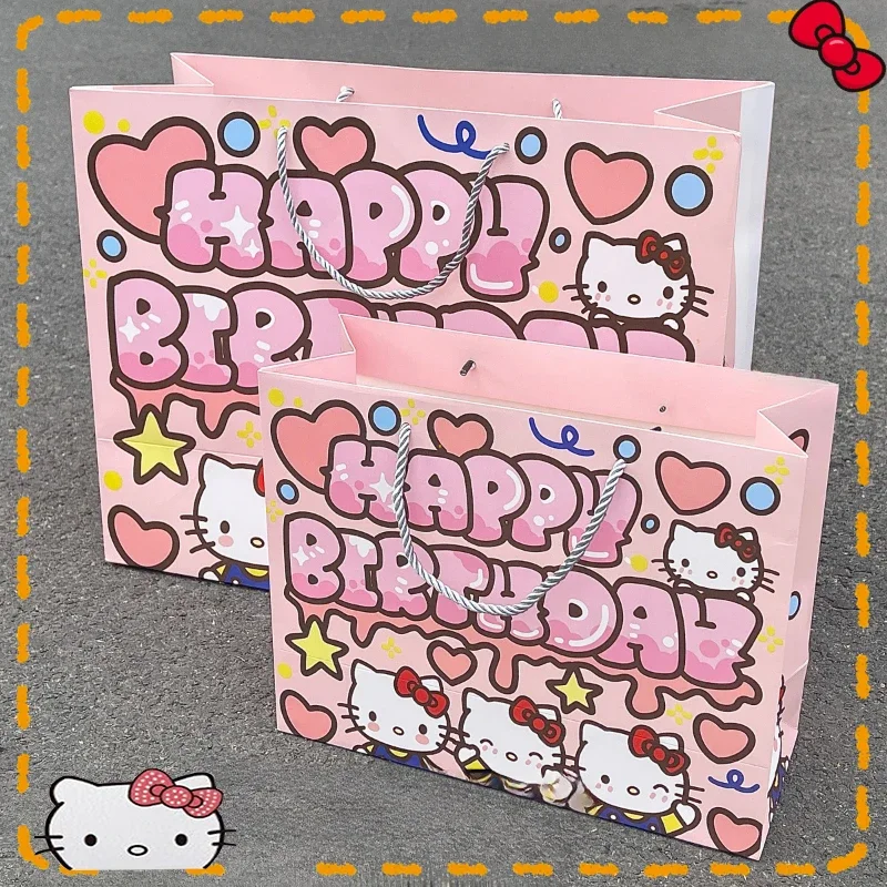 Sanrio Hello Kitty Handbag Child Happy Birthday Style Hard Cardboard Thickened Gift Bag Anime Kawaii High-capacity Storage Bag
Sanrio Hello Kitty Handbag Child Happy Birthday Style Hard Cardboard Thickened Gift Bag Anime Kawaii High-capacity Storage Bag
