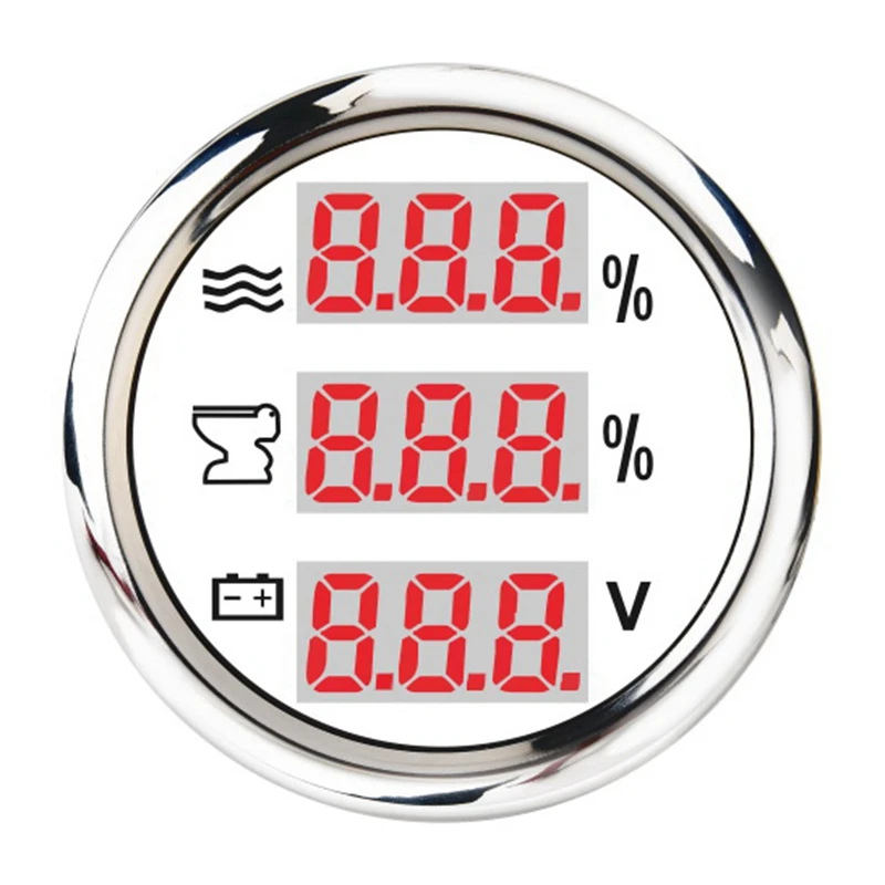 Universal 52mm 3 in 1 Multi-Function Digital Gauge Water Level Waste Holding Tank Indicator Voltmeter with Alarm
Universal 52mm 3 in 1 Multi-Function Digital Gauge Water Level Waste Holding Tank Indicator Voltmeter with Alarm