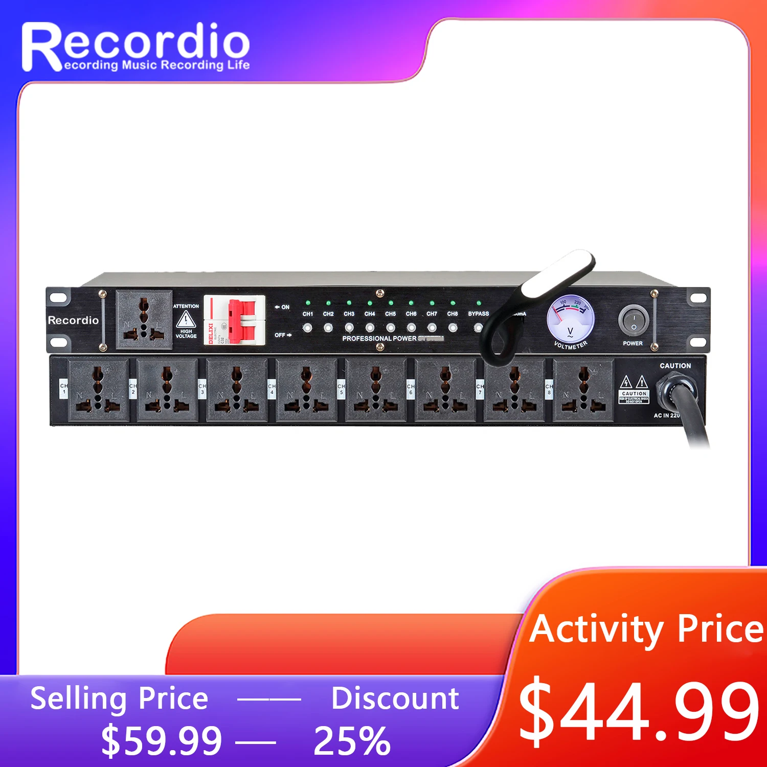 GAX-DB09 8-Way Multi-Channel Professional Stage Sound Intelligent High-Power Home Theater Sound Sequencer
GAX-DB09 8-Way Multi-Channel Professional Stage Sound Intelligent High-Power Home Theater Sound Sequencer