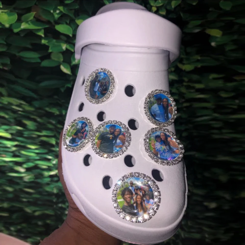 Индивидуальные круглые подвески для фотографий Croc персонализированные картинки