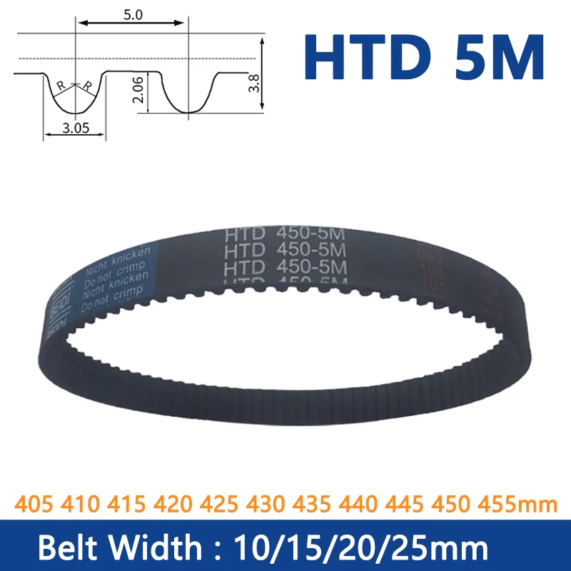 1pc HTD5M Timing Belt Width 10 15 20 25mm Rubber Closed Loop Synchronous Belt C=405 410 415 420 425 430 435 440 445 450 455mm
1pc HTD5M Timing Belt Width 10 15 20 25mm Rubber Closed Loop Synchronous Belt C=405 410 415 420 425 430 435 440 445 450 455mm