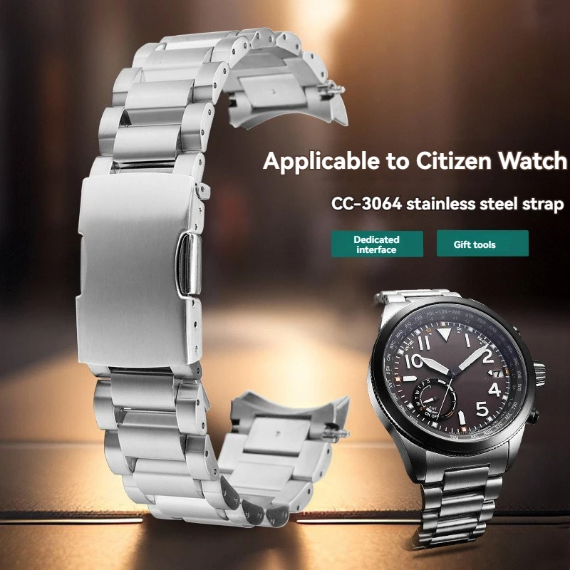 22mm High-quality stainless steel watch strap solid steel fit the dial male arc steel watch chain For Citizen CC3064/CC3060-10E
22mm High-quality stainless steel watch strap solid steel fit the dial male arc steel watch chain For Citizen CC3064/CC3060-10E