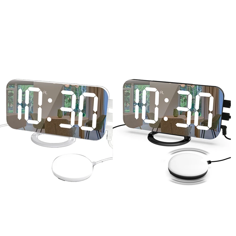 LED Vibration Alarm Clock Multifunctional Dual USB Charging Mute Bedside Luminous Automatically Adjust Brightness
LED Vibration Alarm Clock Multifunctional Dual USB Charging Mute Bedside Luminous Automatically Adjust Brightness