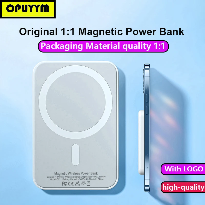 Originals 1:1 10000mAh Magnetic powerbank Wireless charger MagSafe power bank For iPhone12 13 14 15pro Max Auxiliary Battery
Originals 1:1 10000mAh Magnetic powerbank Wireless charger MagSafe power bank For iPhone12 13 14 15pro Max Auxiliary Battery