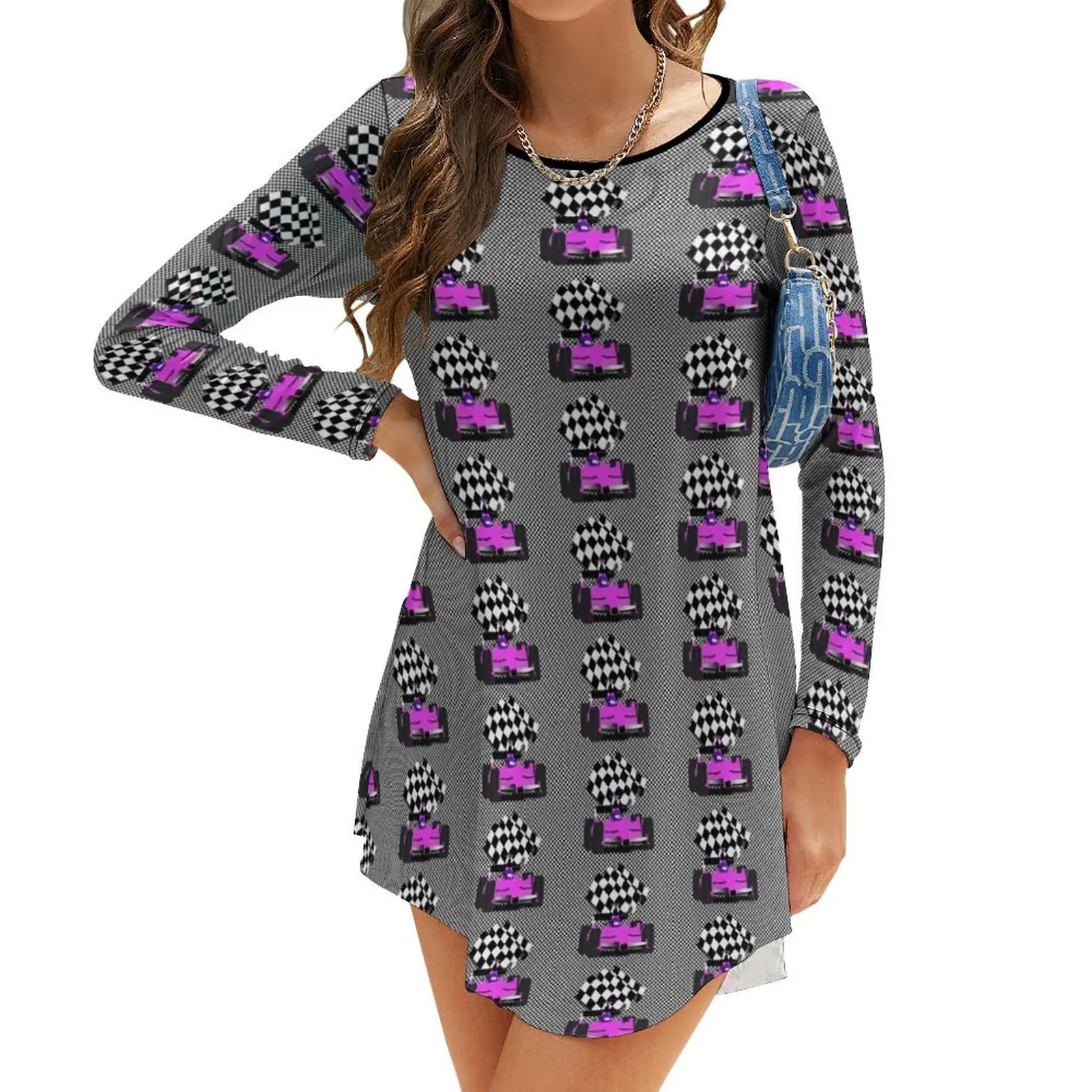 Pink Race Car with Checkered Flag Long-Sleeve Dress dresses for womens 2024 Bridesmaid dress woman
Pink Race Car with Checkered Flag Long-Sleeve Dress dresses for womens 2024 Bridesmaid dress woman