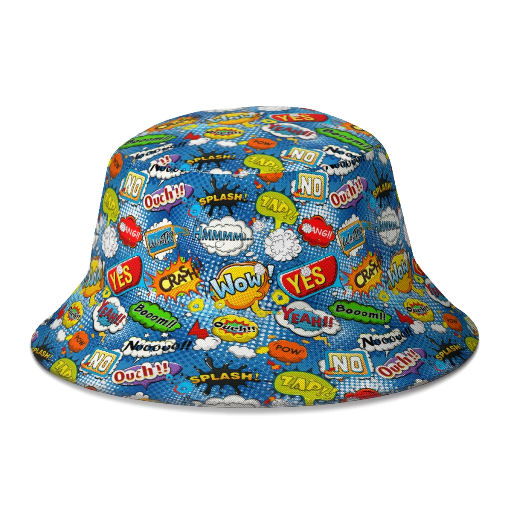 Speech Bubbles Retro Comic Bright Art Bucket Hat For Women Men Teenager Foldable Bob Fishing Hats Panama Cap Streetwear
Speech Bubbles Retro Comic Bright Art Bucket Hat For Women Men Teenager Foldable Bob Fishing Hats Panama Cap Streetwear
