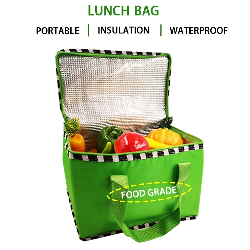 

In Stock High Quality Custom Thermal ECO Friendly Insulated Portable Picnic Lunch Food Bag Cooler Bag