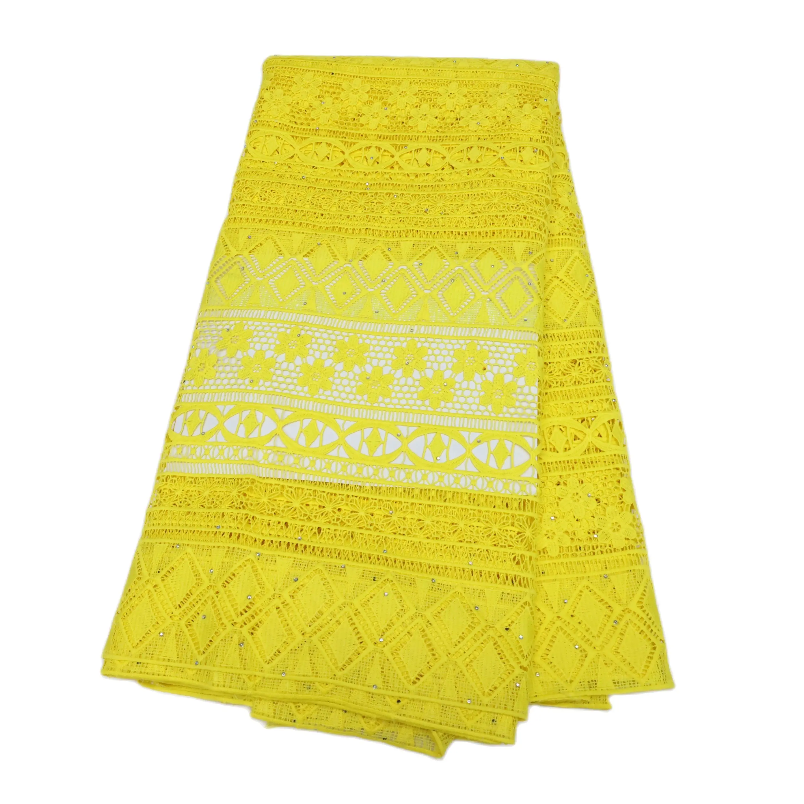 Африканская кружевная ткань, 5 ярдов/партия 
Африканская кружевная ткань, 5 ярдов/партия