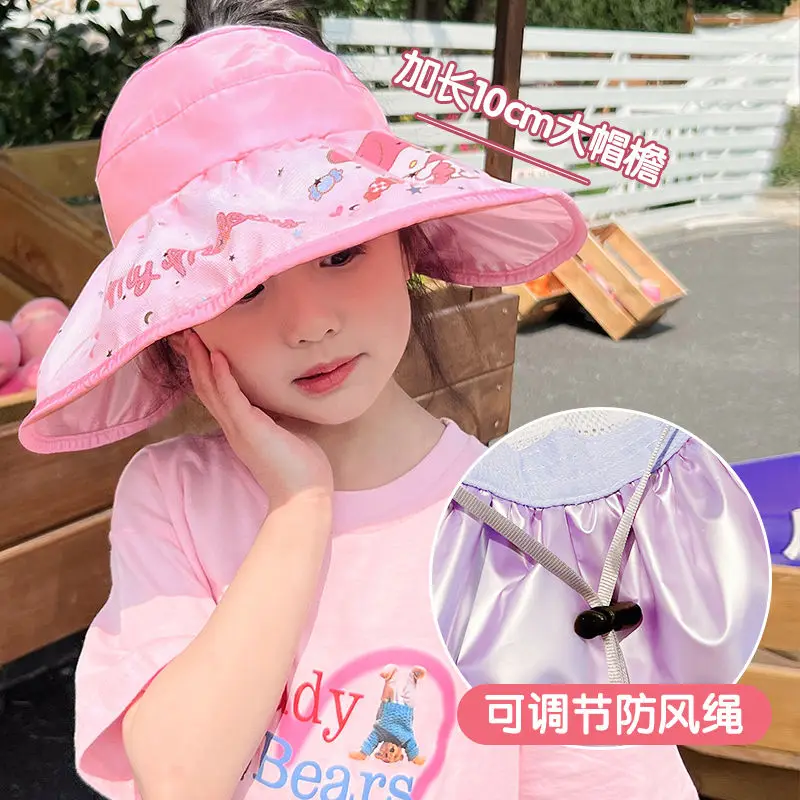 Sanrio Hello Kitty Cinnamoroll Anime Kawaii Sunblock Hat Cute Kuromi My Melody Uv Protection Empty Top Cap Toys Gifts for Kids
Sanrio Hello Kitty Cinnamoroll Anime Kawaii Sunblock Hat Cute Kuromi My Melody Uv Protection Empty Top Cap Toys Gifts for Kids
