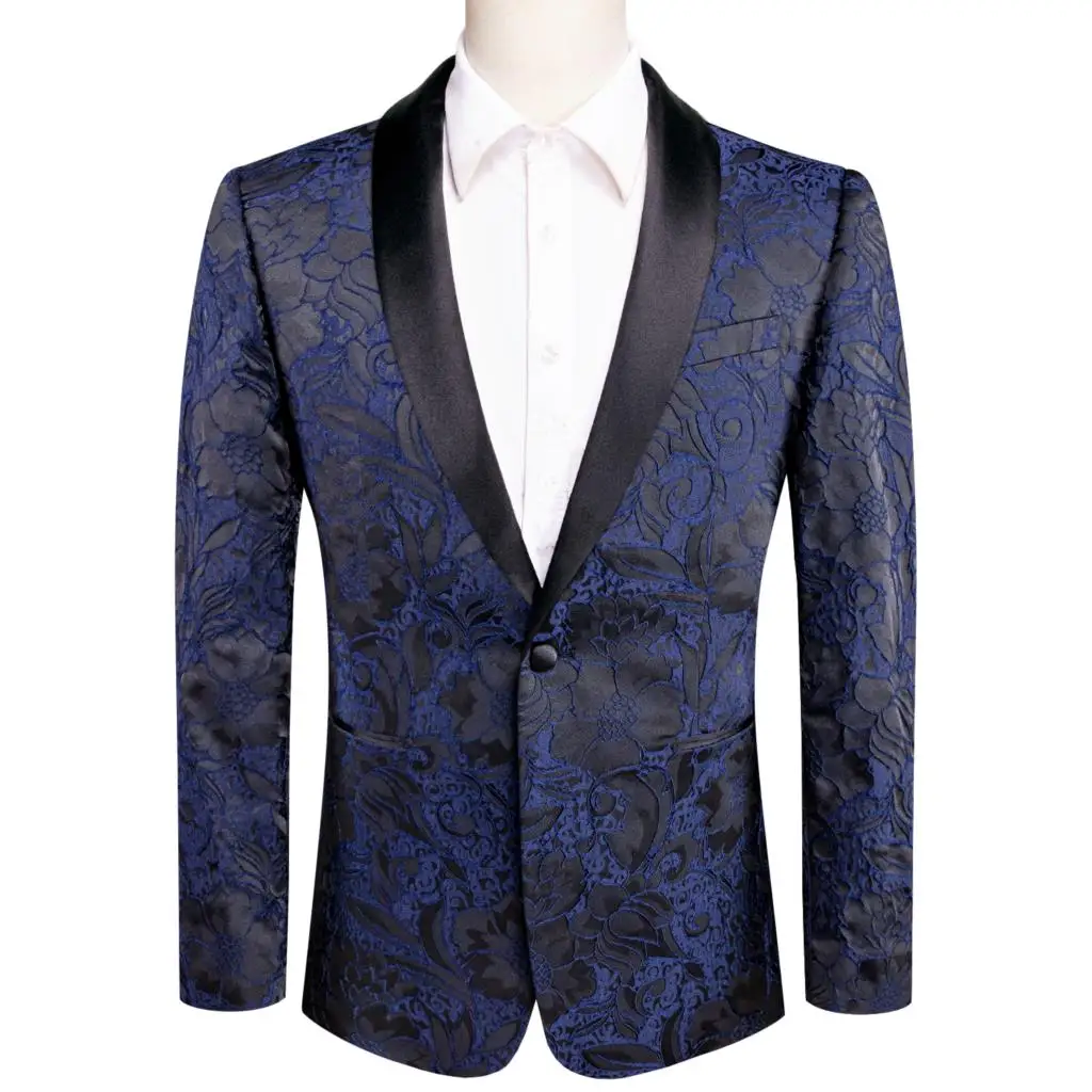 Hi-Tie Blue Black Jacquard Floral Mens Suit Shawl Collar Tuxedo Blazers Jacket Coat Groom Dress For Wedding Banquet Ball Prom
Hi-Tie Blue Black Jacquard Floral Mens Suit Shawl Collar Tuxedo Blazers Jacket Coat Groom Dress For Wedding Banquet Ball Prom