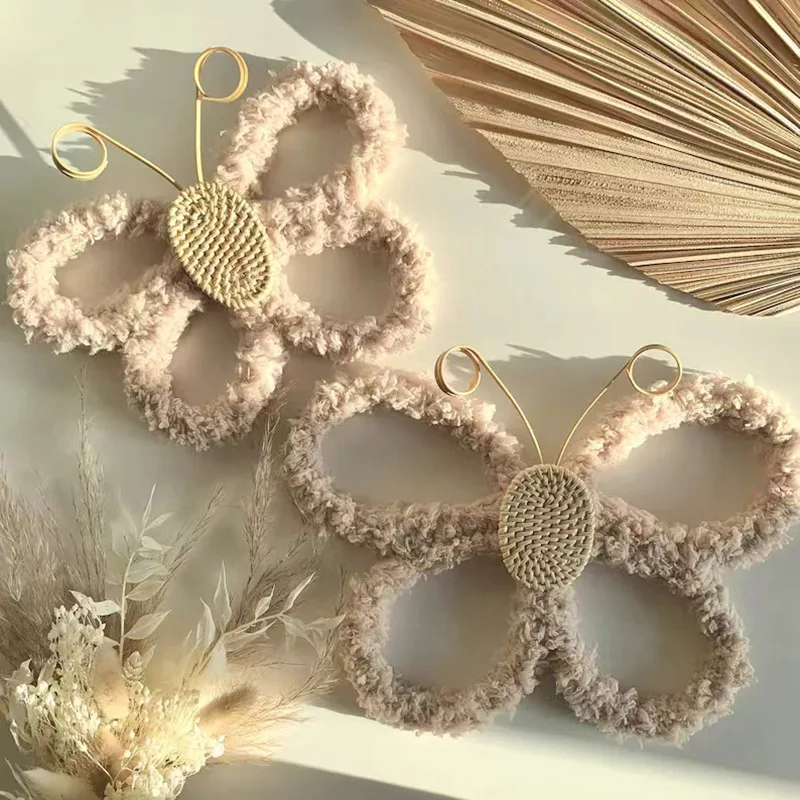 Boho Butterfly & Daisy Wall Decor Set - 2PCS Macrame Rattan Teen Girl Room Art 3 Sfd36464e340c43608825d236ca8ebb4fp
