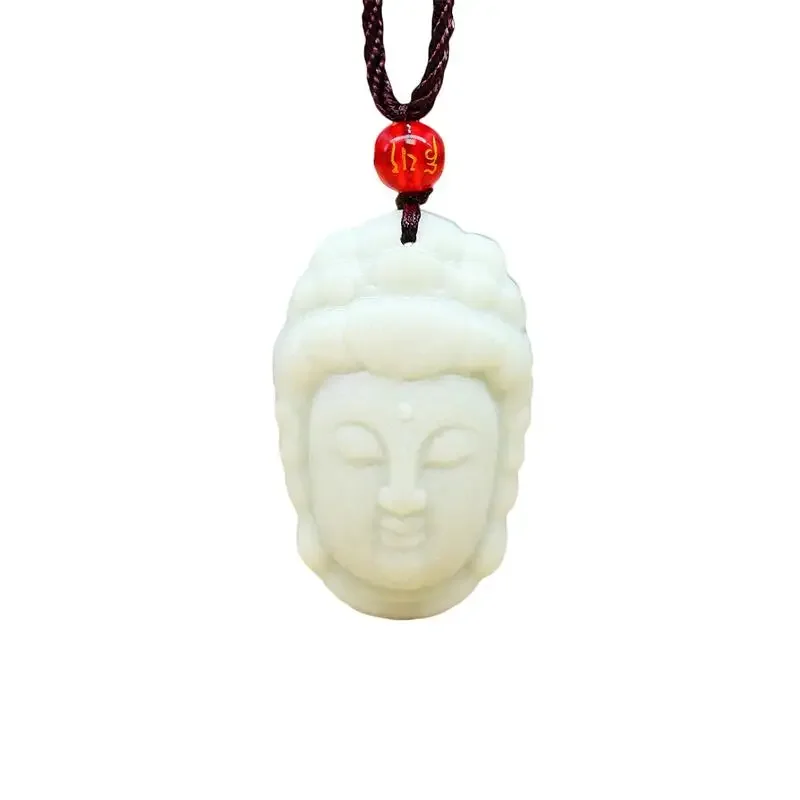 

Jade Guanyin Pendant Necklace Jewelry Luxury Amulet Necklaces Vintage Natural Stone Gemstone Gift Green Amulets Charms Designer