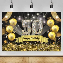50th Birthday Backdrop Black Gold Glitter Men Women 50 Years Old Birthday Party Photography Background Photo Booth Props 
50th Birthday Backdrop Black Gold Glitter Men Women 50 Years Old Birthday Party Photography Background Photo Booth Props
