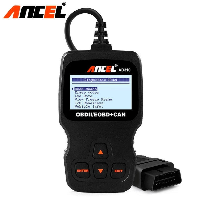 

Автомобильный диагностический сканер Ancel AD310 OBD2, считыватель кодов, автоматический многоязычный сканер для отключения данных в реальном времени MIL OBDII