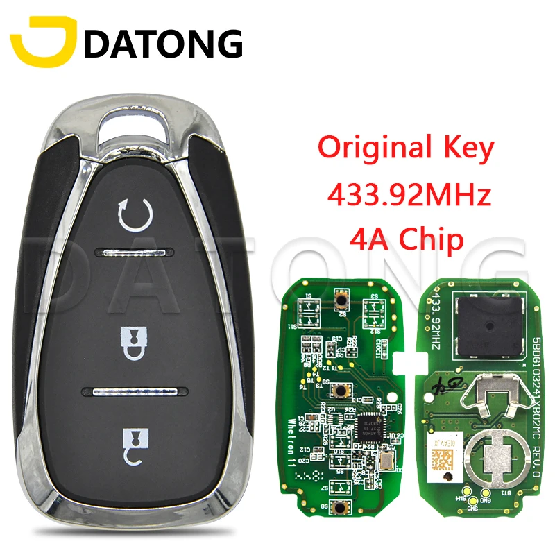 Datong World Remote Control Car Key For Chevrolet Tracker Orlando JM Trax 433.92 MHz 4A PCF7938X Chip Replacement Original Card
Datong World Remote Control Car Key For Chevrolet Tracker Orlando JM Trax 433.92 MHz 4A PCF7938X Chip Replacement Original Card