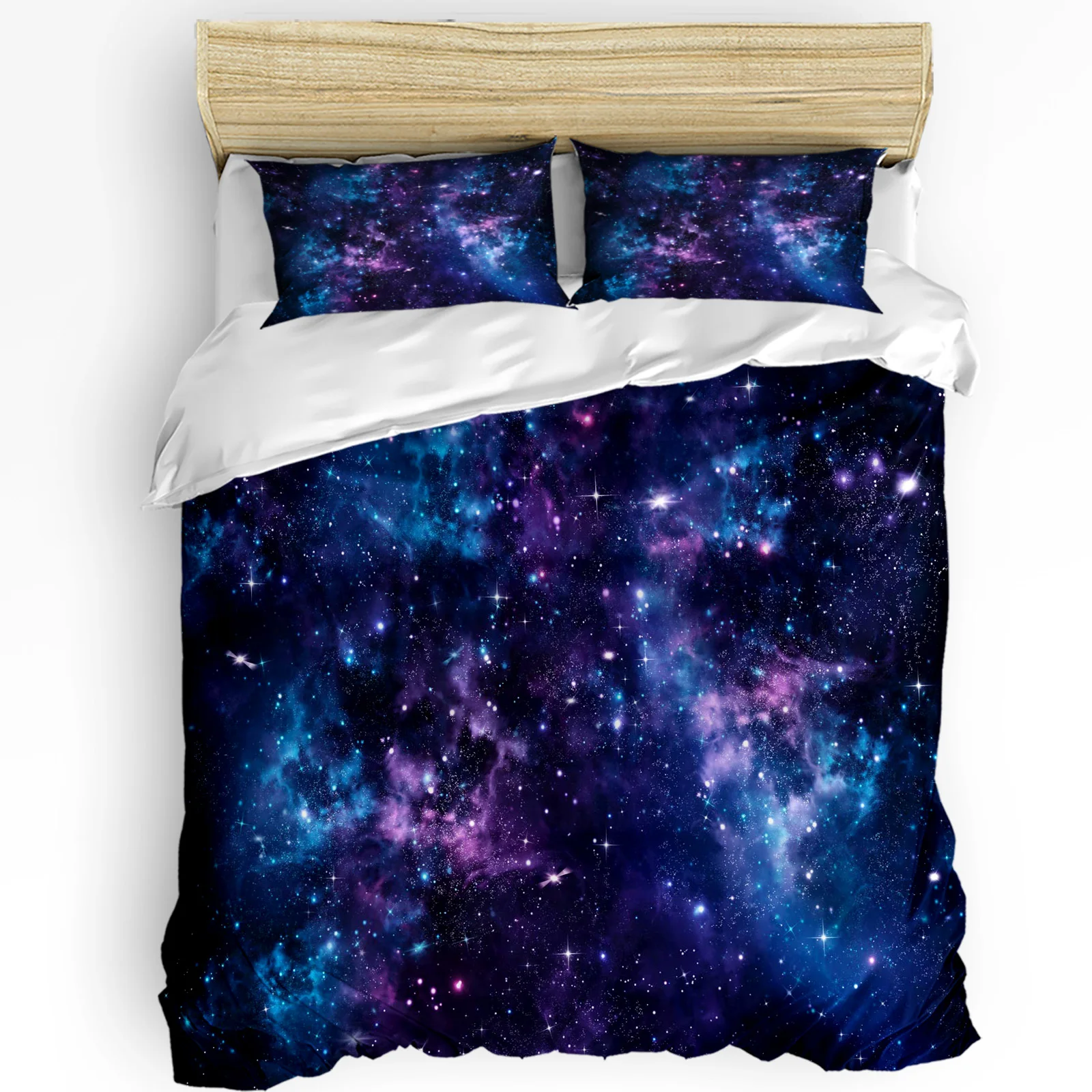 

Blue Starry Sky Purple Milky Way Bedding Set 3pcs Duvet Cover Pillowcase Kids Adult Quilt Cover Double Bed Set Home Textile