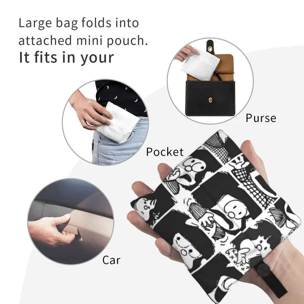 Custom Vintage Mafalda Manga Grocery Shopping Bag 133 Sfd39ae2c18a84a88a9e513aad690943dH