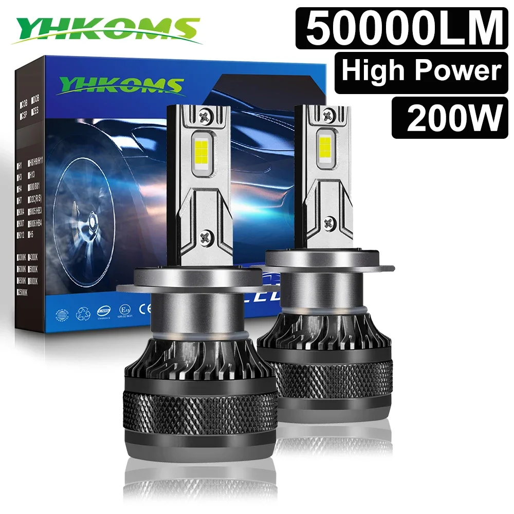 

Автомобильная противотуманная фара YHKOMS, высокая мощность, CSP H4 H7, фотолампа 200 Вт, 9005 лм, H1, H8, H9, H11, 9006 HB3, 9012 HB4, 6000 HIR2, K
