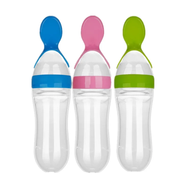 1pc 90ML Mushy Food Feeder Baby Feeding Bottle for Infant Training Milk Rice Paste Squeeze Toddler Feeder Tableware
1pc 90ML Mushy Food Feeder Baby Feeding Bottle for Infant Training Milk Rice Paste Squeeze Toddler Feeder Tableware