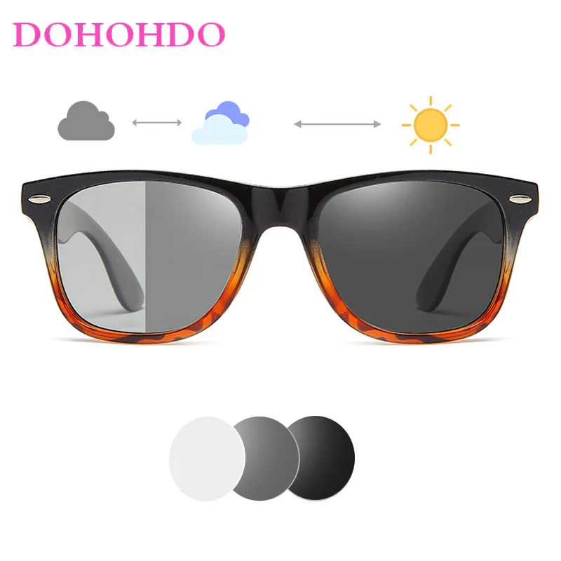 DOHOHDO Men Women Rice Nails Photochromic Polarized Square Sunglasses Brand Design UV400 Eyewear Outdoor Driving Fishing Glasses 
DOHOHDO Men Women Rice Nails Photochromic Polarized Square Sunglasses Brand Design UV400 Eyewear Outdoor Driving Fishing Glasses