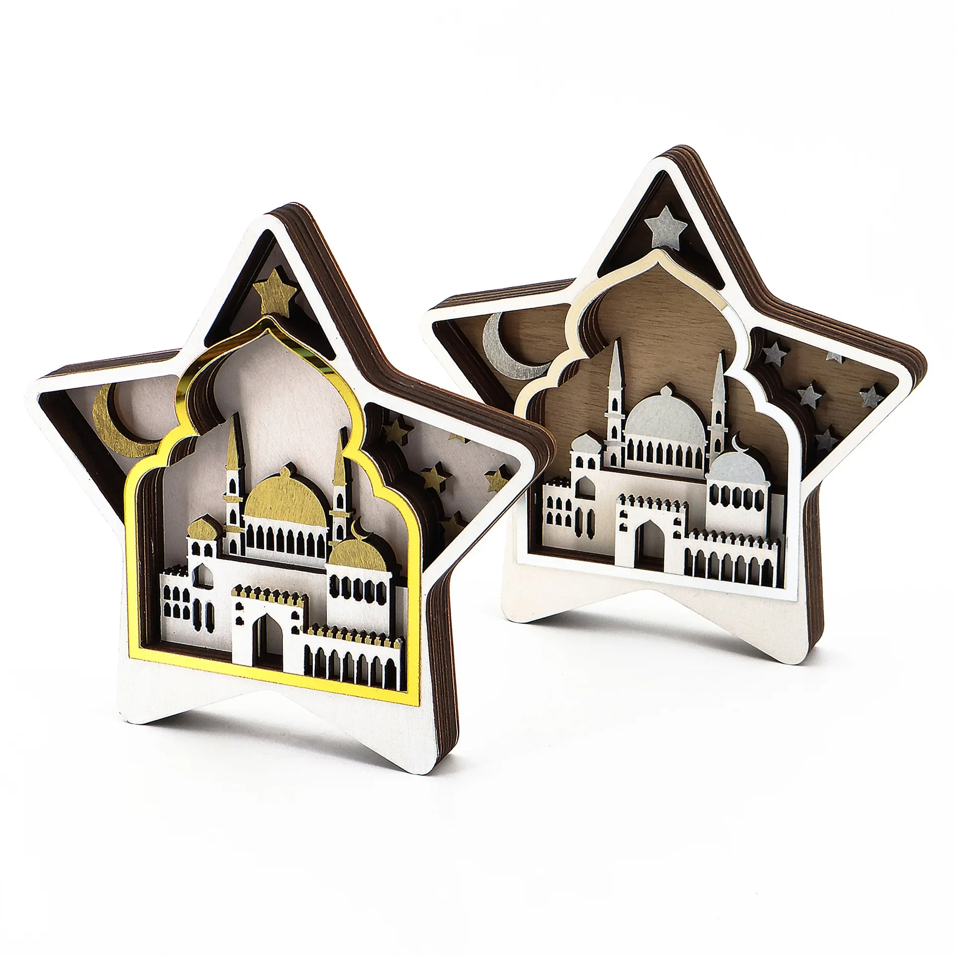 New Muslim Wooden Crafts Decorations Islamic Gurban Festival Lanterns Moon Decoration Decoration
New Muslim Wooden Crafts Decorations Islamic Gurban Festival Lanterns Moon Decoration Decoration