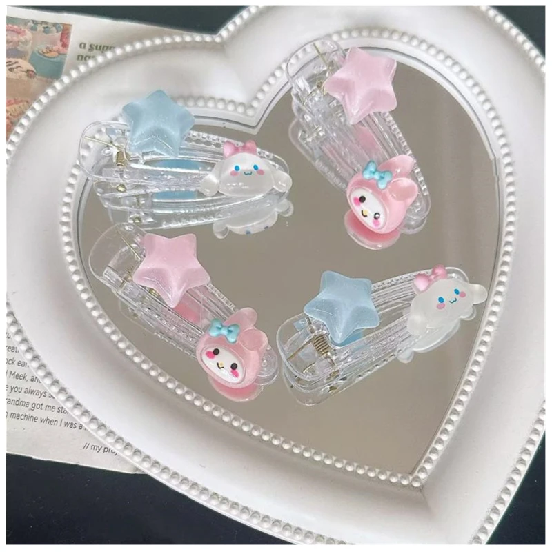 Sanrio Kawaii My Melody Cinnamoroll Hairpin Bb Clamp Duckbill Clip Transparent Ins Sweet Anime Cartoon Kids Toys Gift for Girls
Sanrio Kawaii My Melody Cinnamoroll Hairpin Bb Clamp Duckbill Clip Transparent Ins Sweet Anime Cartoon Kids Toys Gift for Girls
