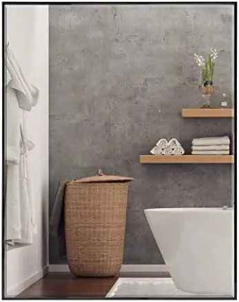 Modern Thin Edge Framed Mirror, Modern Rectangle Bathroom Mirrors for WALL with Polished Edge, Upgraded Shatterproof Mirror for
Modern Thin Edge Framed Mirror, Modern Rectangle Bathroom Mirrors for WALL with Polished Edge, Upgraded Shatterproof Mirror for