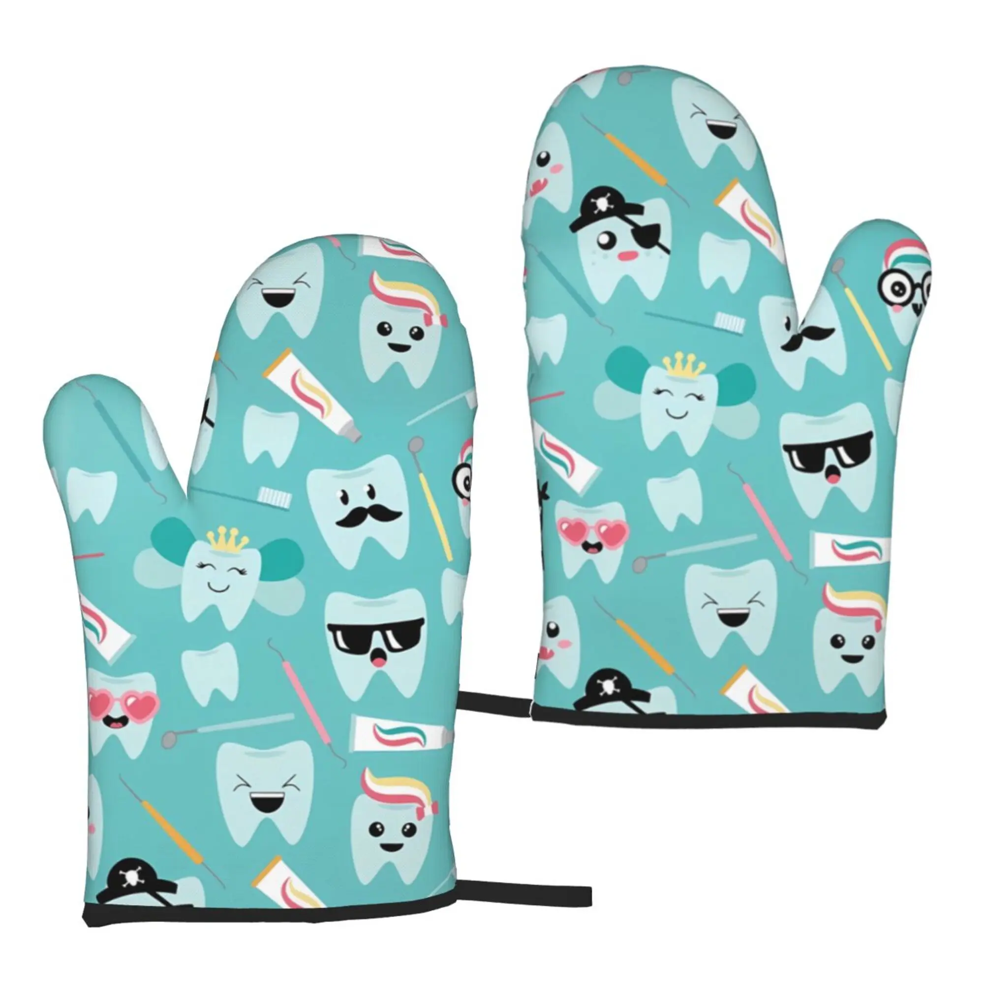 Teeth Pattern Blue Cartoon Cooking Baking Oven Gloves One Size Easy To Clean Kitchen Accessories Oven Mitts 2pcs Heat Resistant
Teeth Pattern Blue Cartoon Cooking Baking Oven Gloves One Size Easy To Clean Kitchen Accessories Oven Mitts 2pcs Heat Resistant