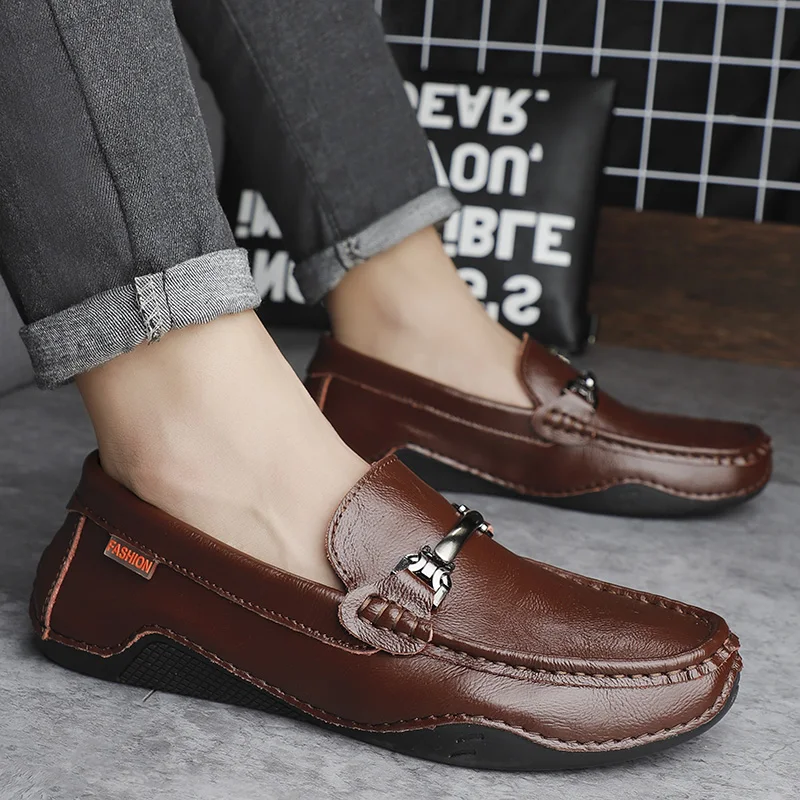 fashion Men shoes slip on Genuine Leather Shoes Spring autumn Breathable Men's Loafers Shoes Sapato Masculino Zapatos Hombre
fashion Men shoes slip on Genuine Leather Shoes Spring autumn Breathable Men's Loafers Shoes Sapato Masculino Zapatos Hombre