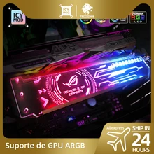 RGB VGA Holder Customize ARGB Horizontal GPU Bracket Video Card Support Graphics Stand Customizable AURA DIY PC Water Cooler CPU RGB VGA Holder Customize ARGB Horizontal GPU Bracket Video Card Support Graphics Stand Customizable AURA DIY PC Water Cooler CPU